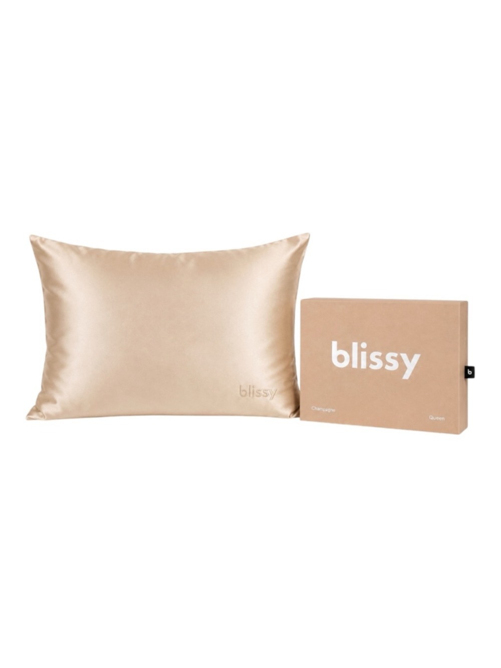Blissy Mulberry Silk Pillowcase Queen Champagne New In Box